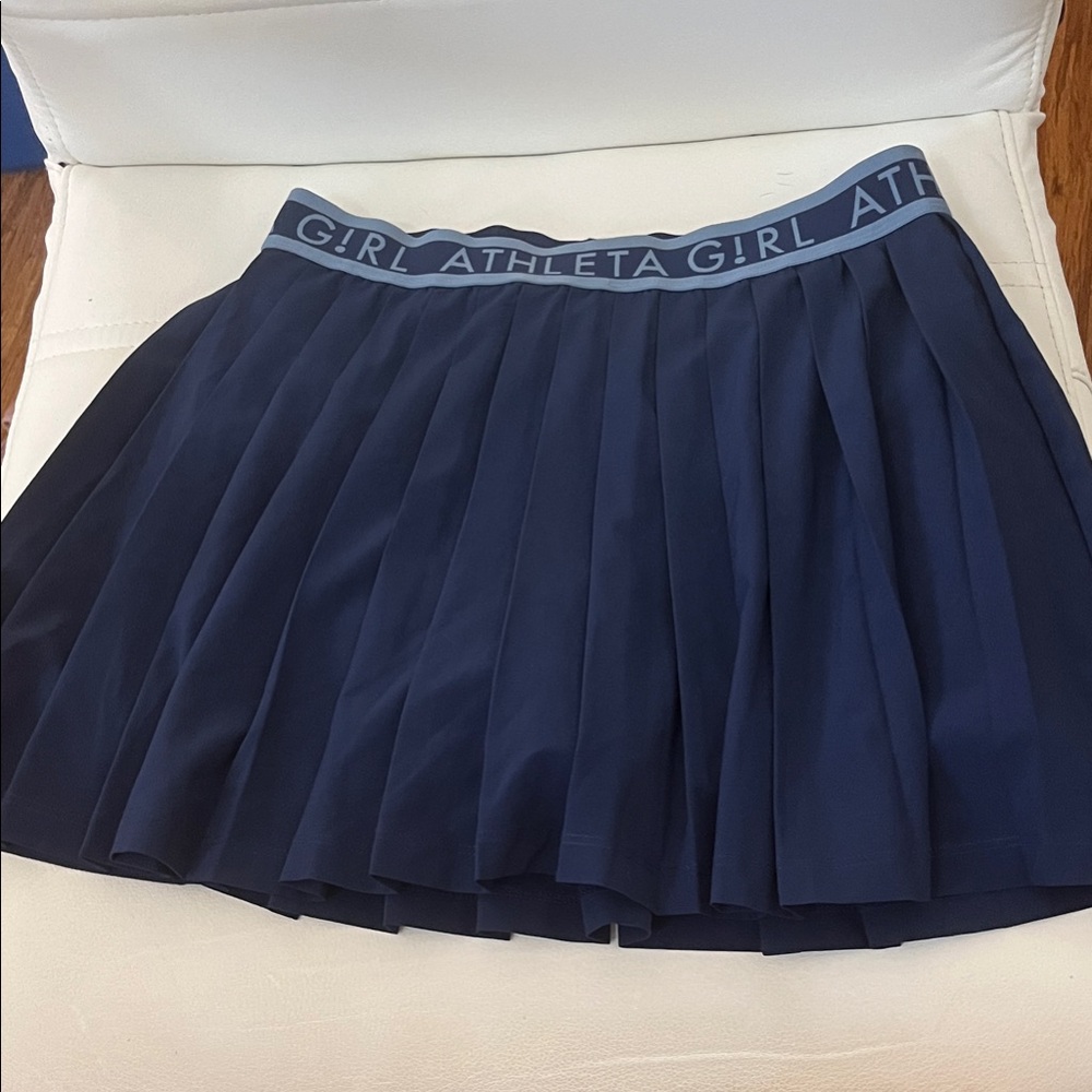 Athleta Girl Dark Blue Pleated Skater Skirt